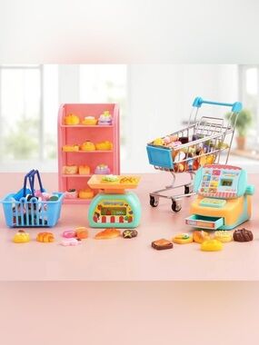 160 pcs kitchen supermarket toy set